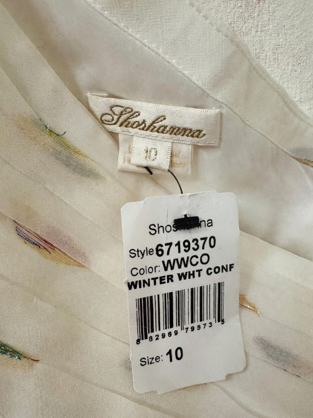 NWT Shoshanna White Confetti Cocktail Dress - Size 10